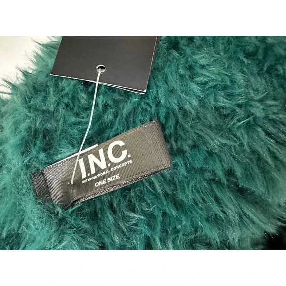 I.n.c. International Concepts Women's Faux-Fur Scarf, Teal, One Size - Picture 3 of 4